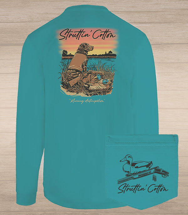 Ready for Action LS Tee - Outerbanks Teal