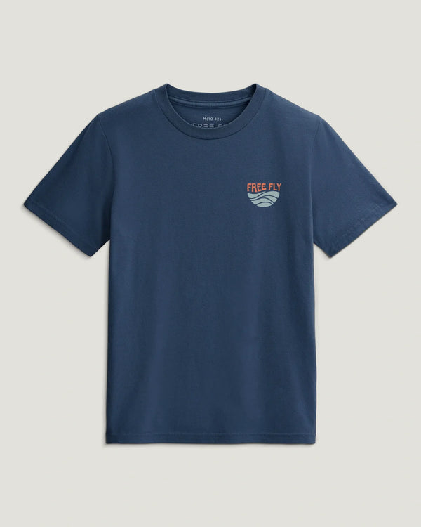 Youth Blue Edge Tee - True Navy
