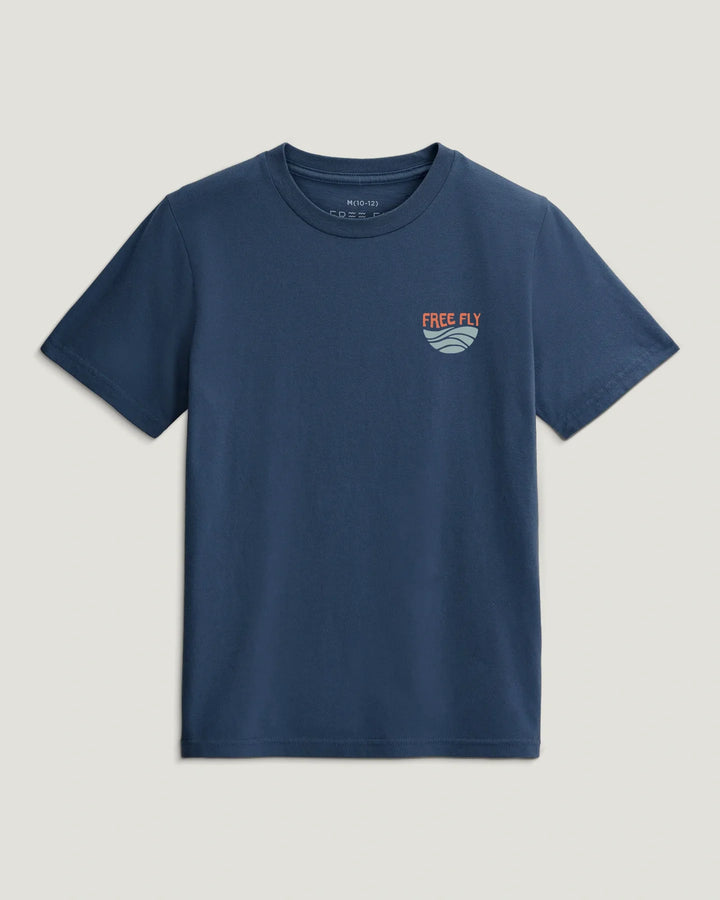 Youth Blue Edge Tee - True Navy
