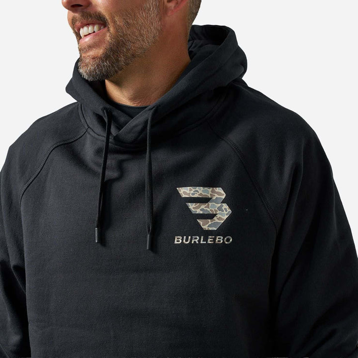 Fleece Hoodie - Flying B Logo - Black