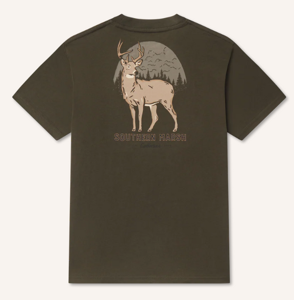 Youth Eight Point SS Tee - Dark Olive