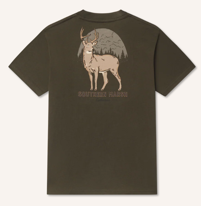 Youth Eight Point SS Tee - Dark Olive