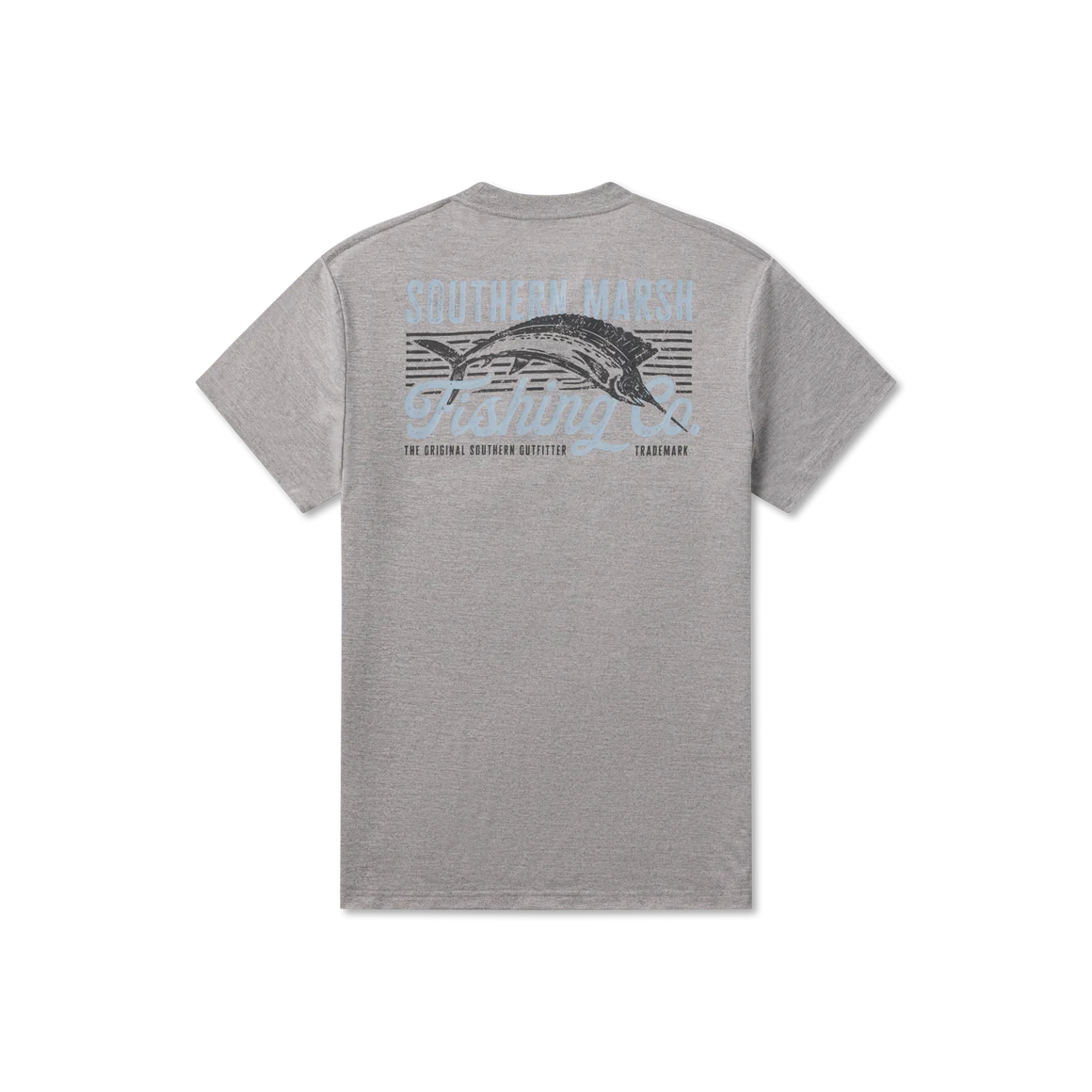 FieldTec™ Pro Heathered Tee - Fishing Co- Midnight Gray
