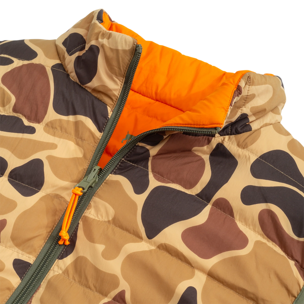 Field Series Reversible Down Vest - Blaze Orange