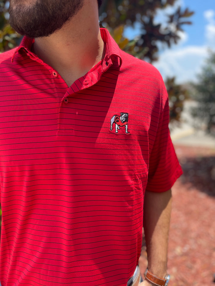 Standing Dawg Polo - Red/Black