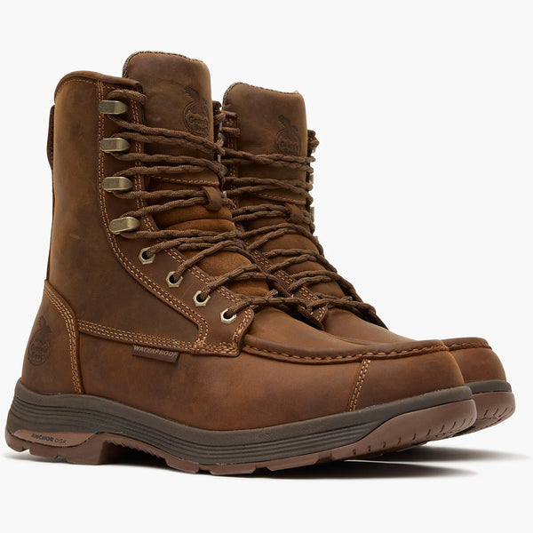 Georgia Boot Athens SuperLyte 8" Waterproof Side-Zip Moc Toe Work Boot