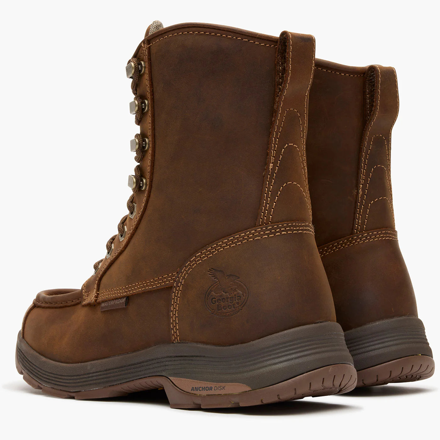 Georgia Boot Athens SuperLyte 8" Waterproof Side-Zip Moc Toe Work Boot