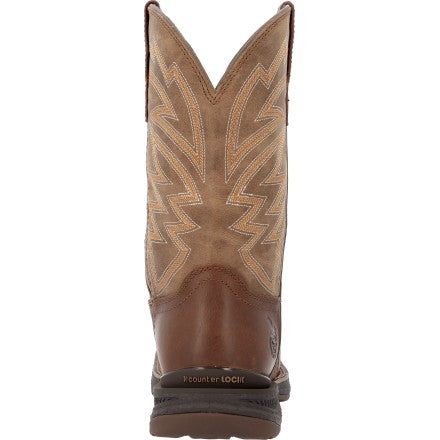 Georgia Boot Aero LT Square Toe 11" Pull-On Western Carbon Toe Boot – Brown/Tan