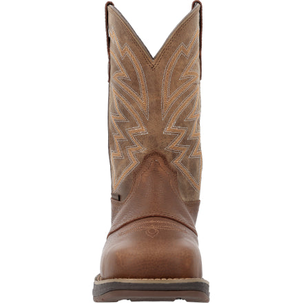 Georgia Boot Aero LT Square Toe 11" Pull-On Western Carbon Toe Boot – Brown/Tan