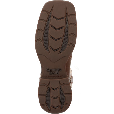 Georgia Boot Aero LT Square Toe 11" Pull-On Western Carbon Toe Boot – Brown/Tan