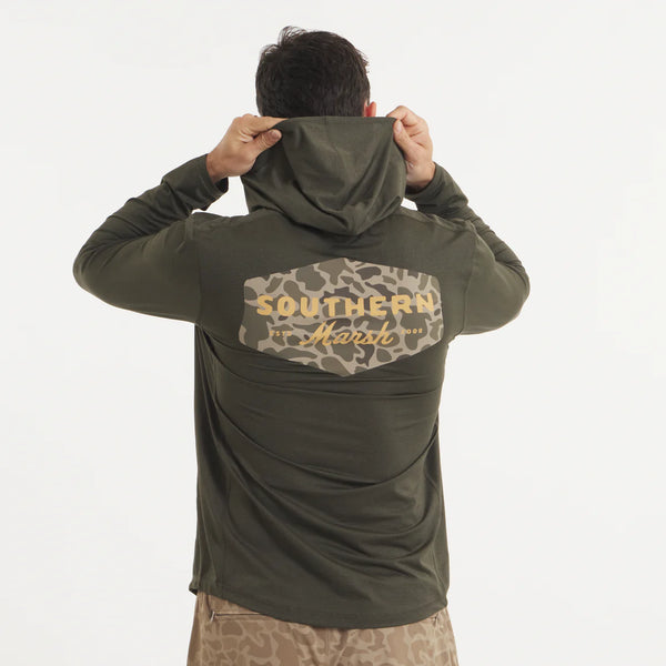 FieldTec™ Ultralight Hoodie - Retro Camo - Dark Olive