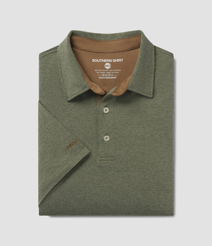 Grayton Heather Polo - Thyme