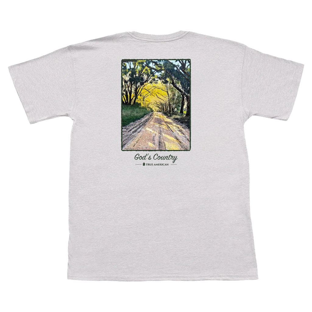 God's Country Short Sleeve Pocket Tee - Light Grey