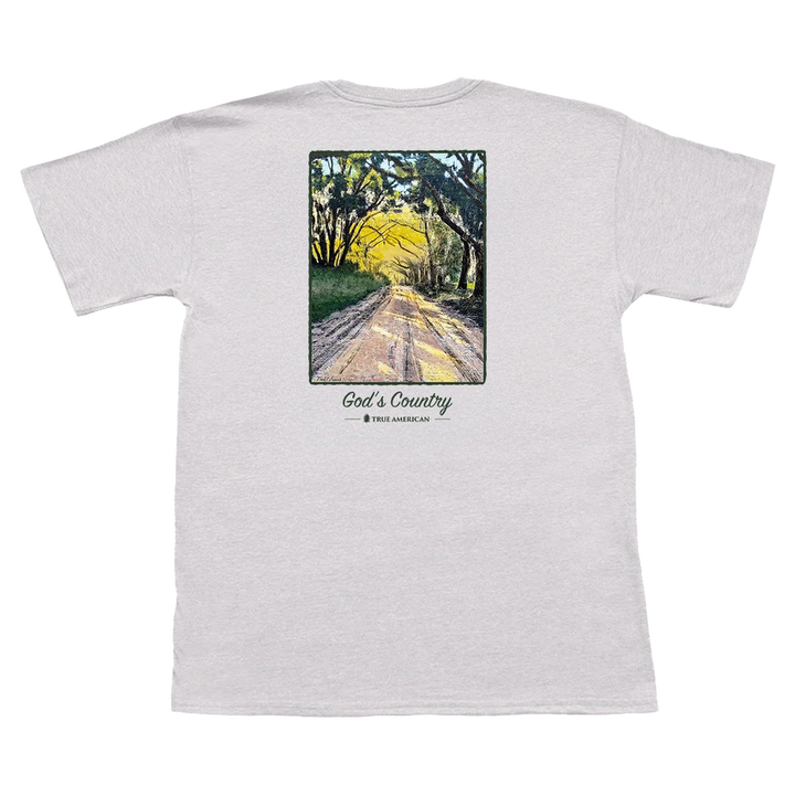 God's Country Short Sleeve Pocket Tee - Light Grey