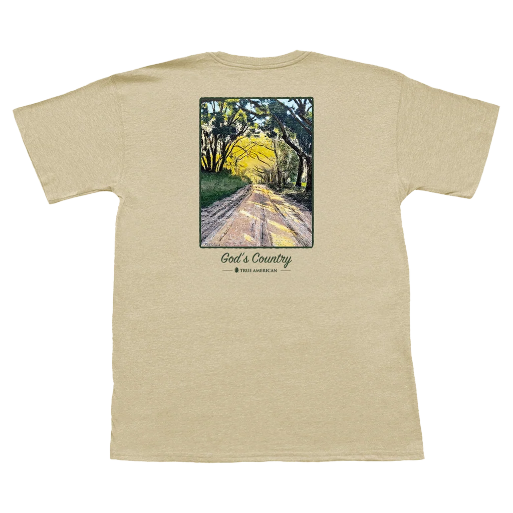 God's Country Short Sleeve Pocket Tee - Weathered Gold