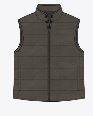 Huntsville Quilted Vest -  Charcoal Grey