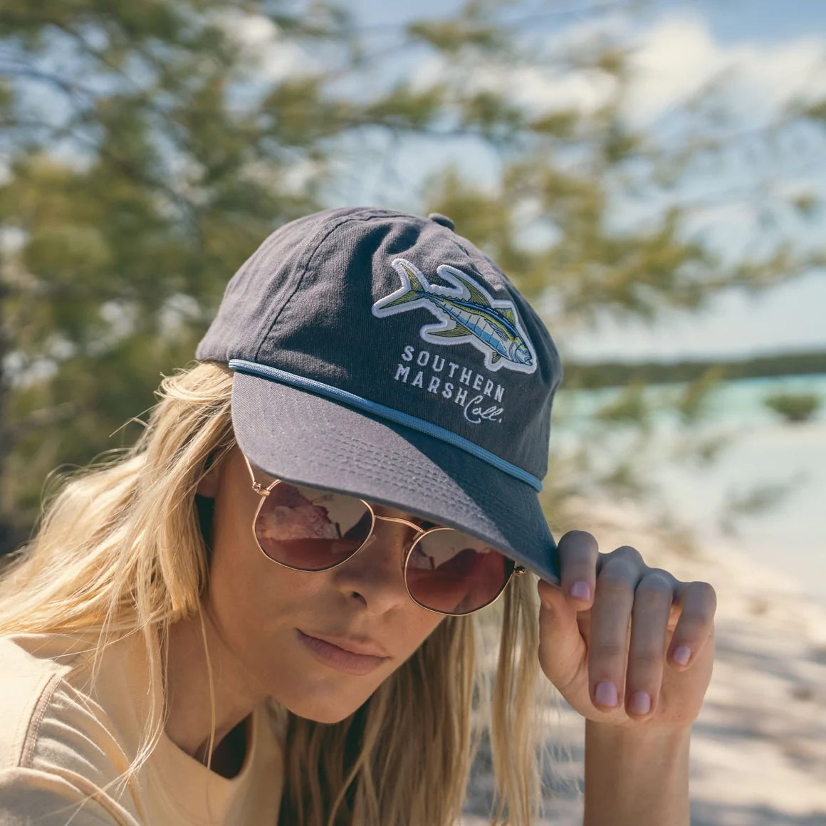 Southern Visor Southern Marsh Cotton Seersucker Visor