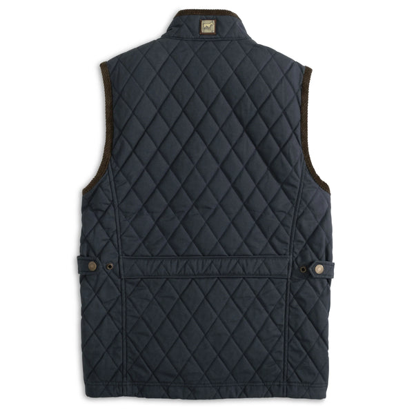 Heritage Wax Cotton Vest Navy