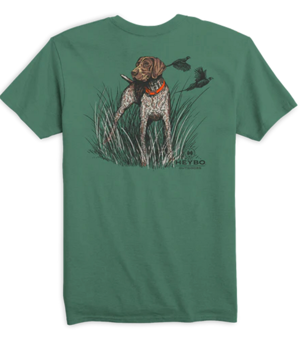 Pointer in Field Tee- Frosty Spruce
