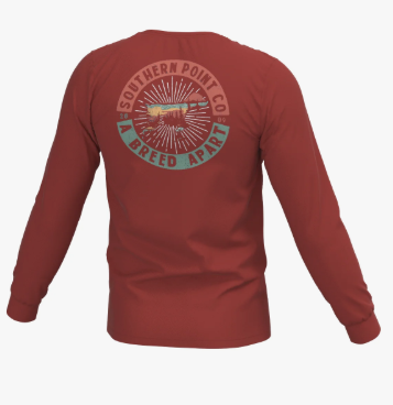 Vintage Patch Long Sleeve Pocket Tee - Chili Oil