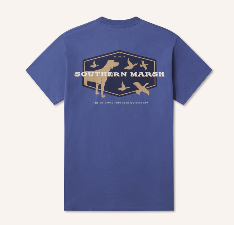 Branding Collection Tee - Hunting Dog - Bluestone