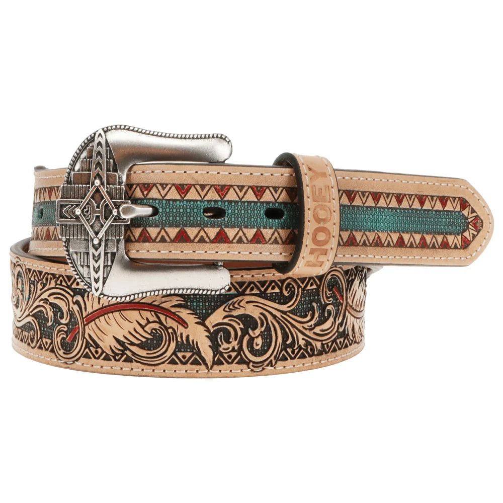 War Paint Hooey Belt Natural/Turquoise/Red