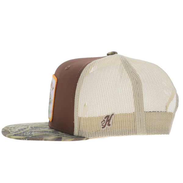 Retriever 6-Panel Trucker Snapback Hat - Brown & Realtree Camo