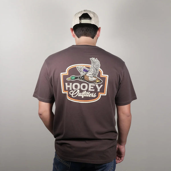 Flocked Shot T-Shirt - Dark Brown