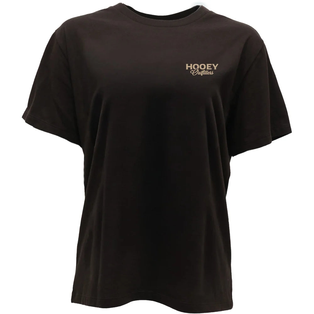 Flocked Shot T-Shirt - Dark Brown
