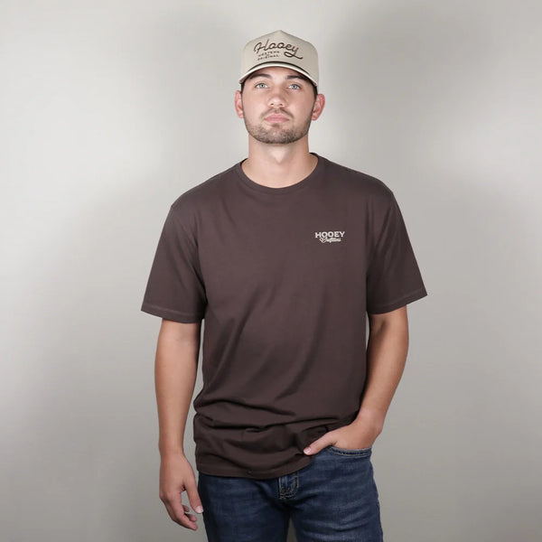 Flocked Shot T-Shirt - Dark Brown