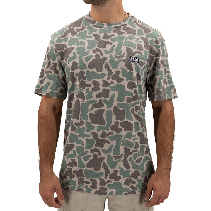 Migrator Performance Tee - Marsh Green Camo