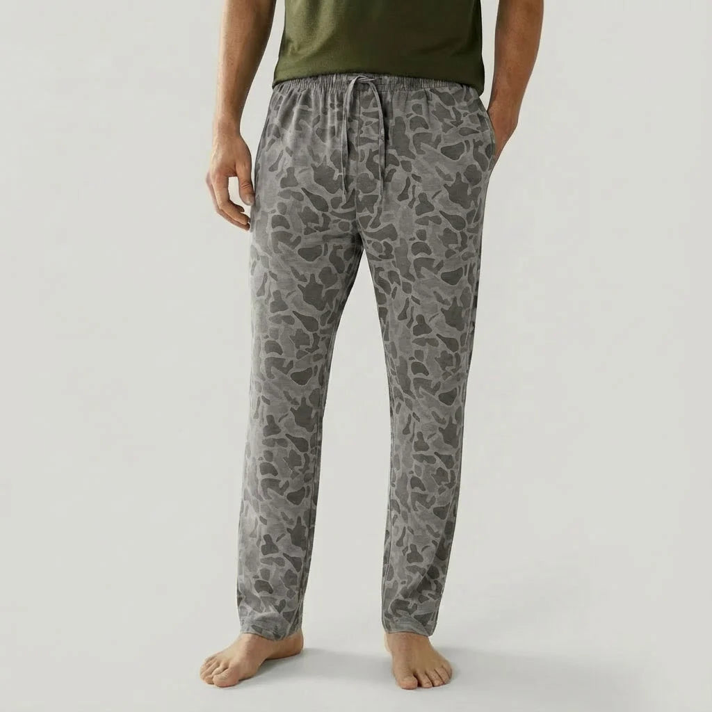 Savannah Lounge Pant - Retro Camo - Light Gray Camo