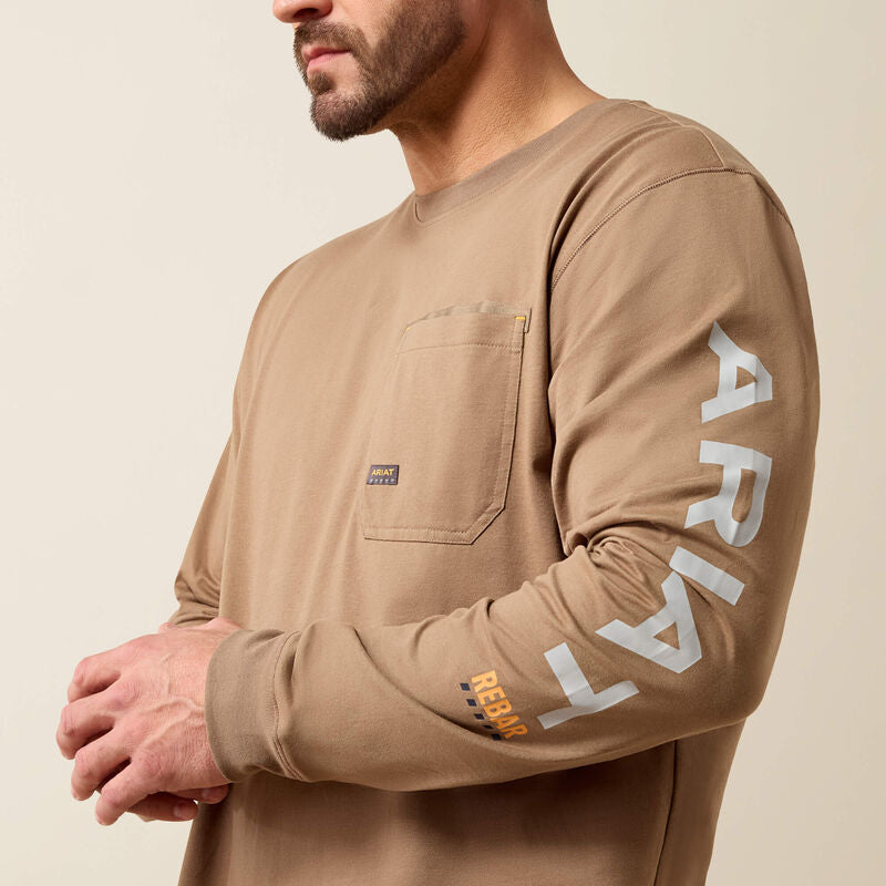 Rebar Workman Logo T-Shirt - Carabou/Harbor Mist
