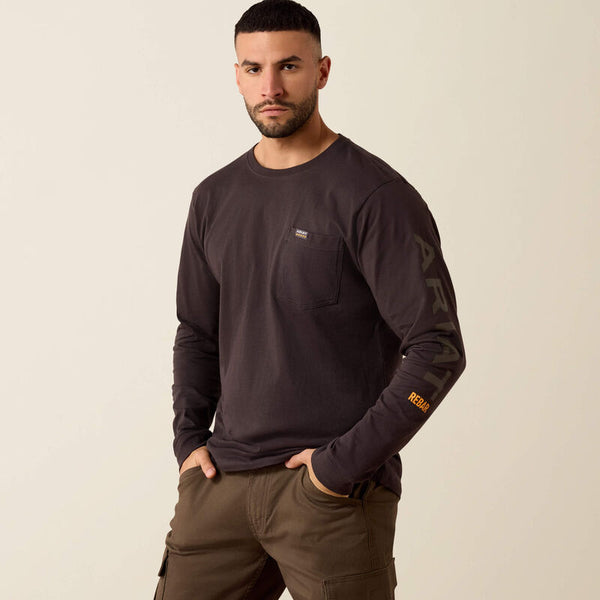 Rebar Cotton Strong Standard Logo Pocket T-Shirt - Licorice/Canteen