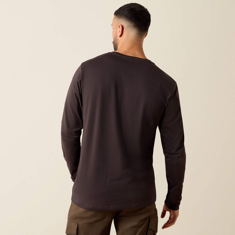 Rebar Cotton Strong Standard Logo Pocket T-Shirt - Licorice/Canteen