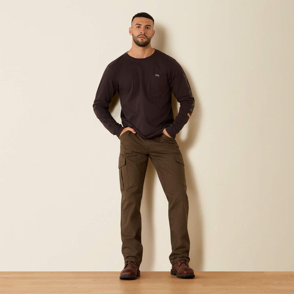 Rebar Cotton Strong Standard Logo Pocket T-Shirt - Licorice/Canteen