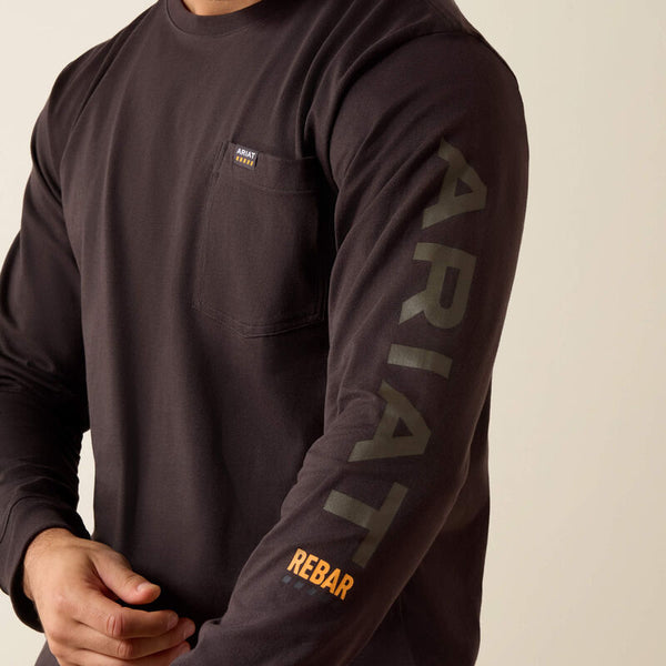 Rebar Cotton Strong Standard Logo Pocket T-Shirt - Licorice/Canteen