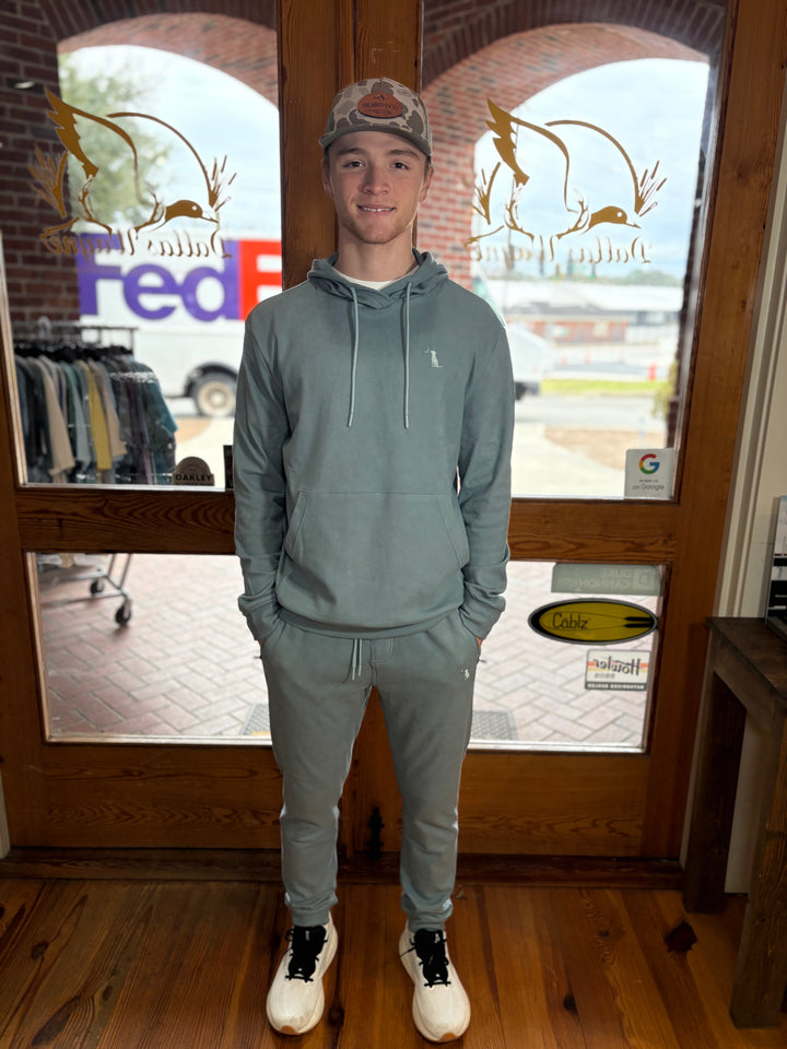 Velvet Fleece Joggers - Smoky Blue