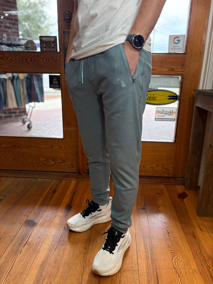 Velvet Fleece Joggers - Smoky Blue