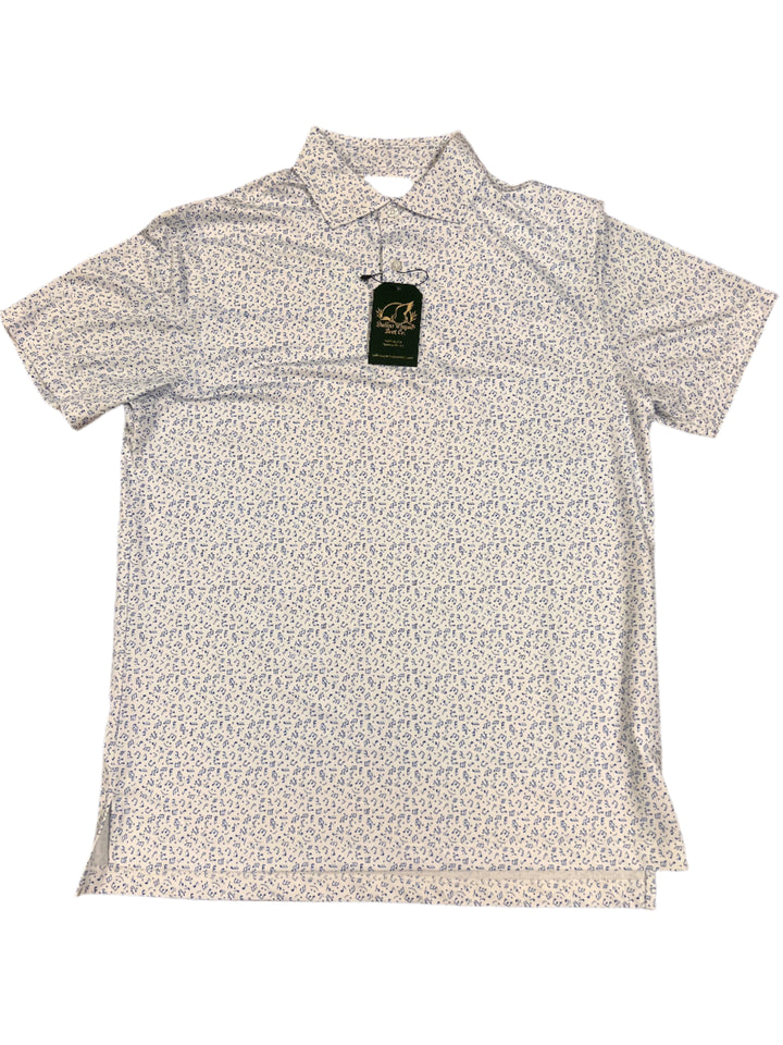 Notes Performance Polo - White/Blue