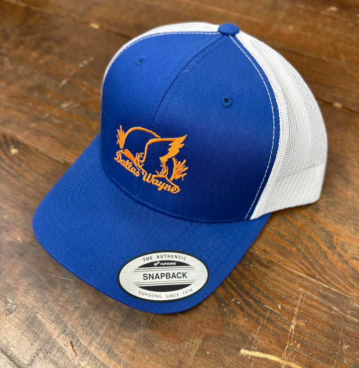 Dallas Wayne Logo Hat - Royal Blue/White/Orange