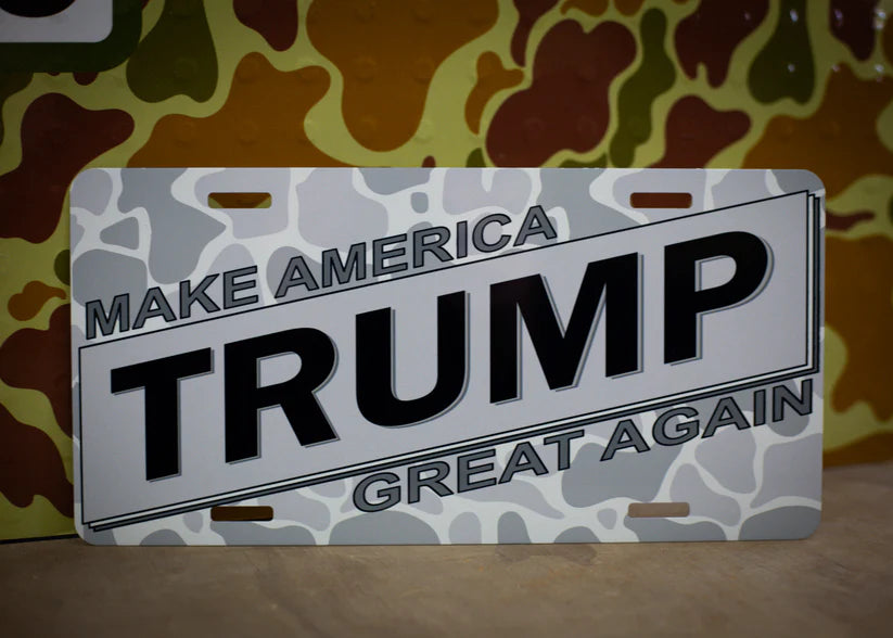Trump Black and White - Car Tag