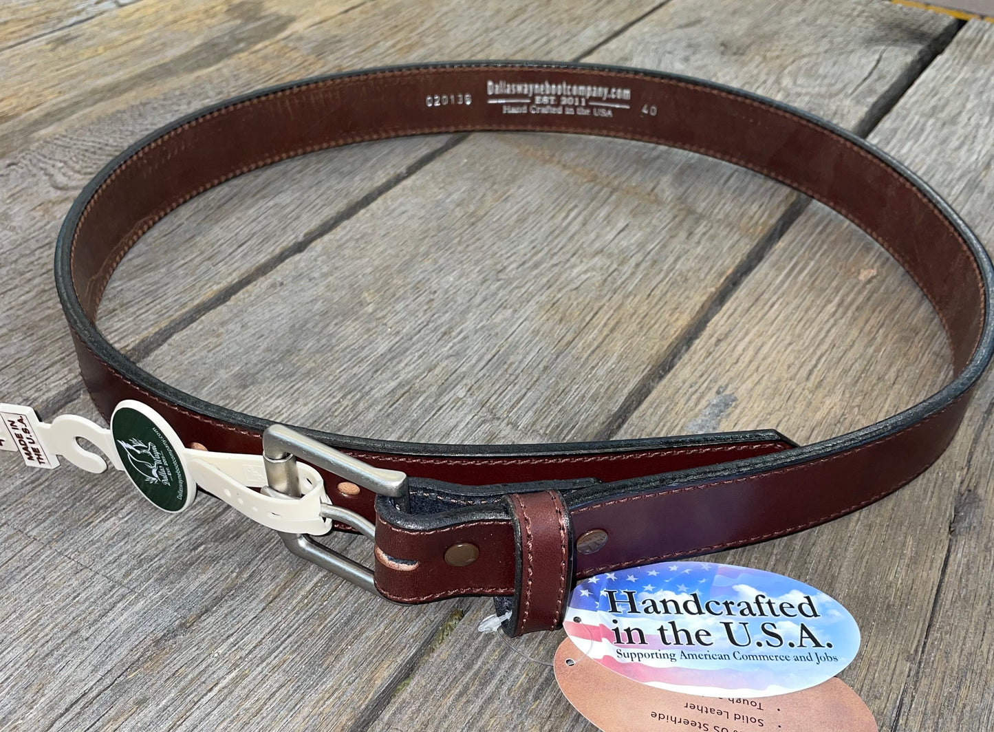 Dillon Brown 1.5" Single Stitch Classic Work Belt