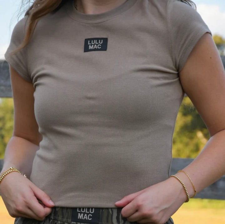 Baby Doll Top SS - Dark Taupe