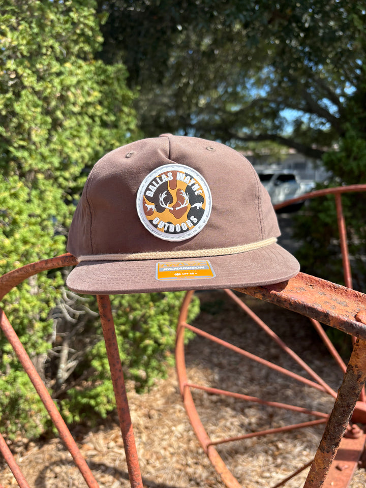 Outdoors PVC Circle Patch Hat - Old School Camo- Bark