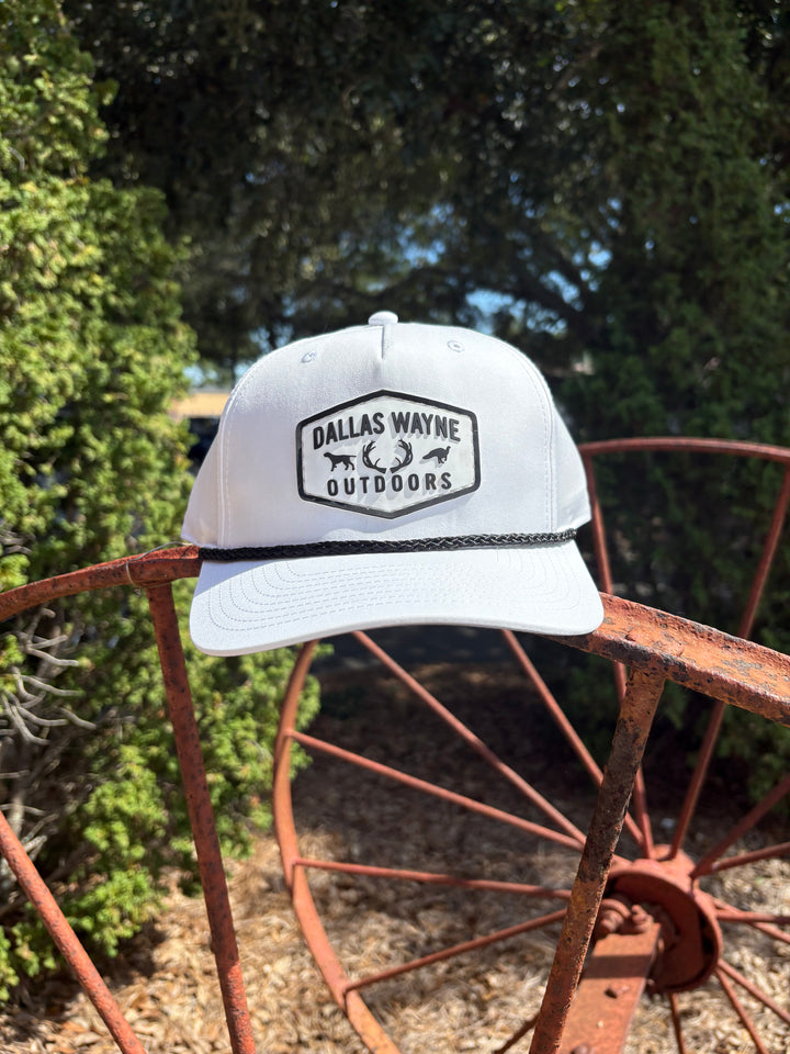Outdoors PVC Patch Performance Hat -  White & Black