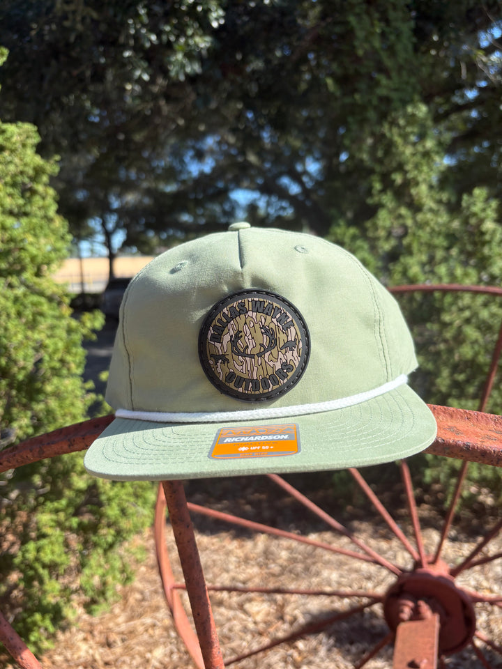 Outdoors PVC Circle Patch Hat - Bottomland - Sage & White