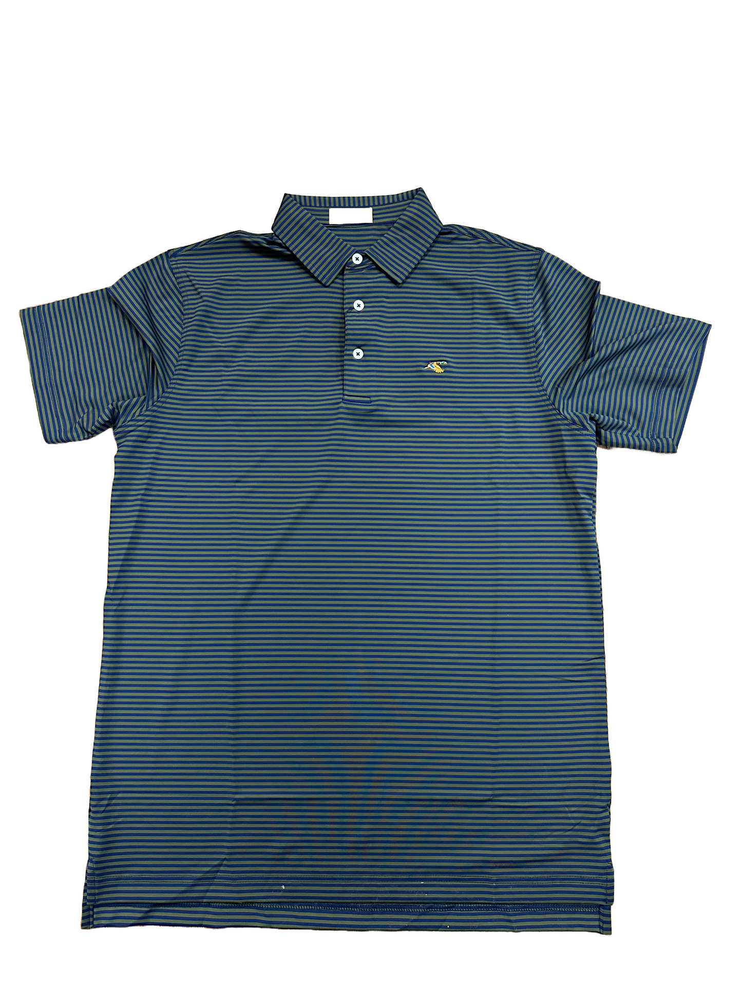 Mallard Performance Stripe Polo - Navy/Olive