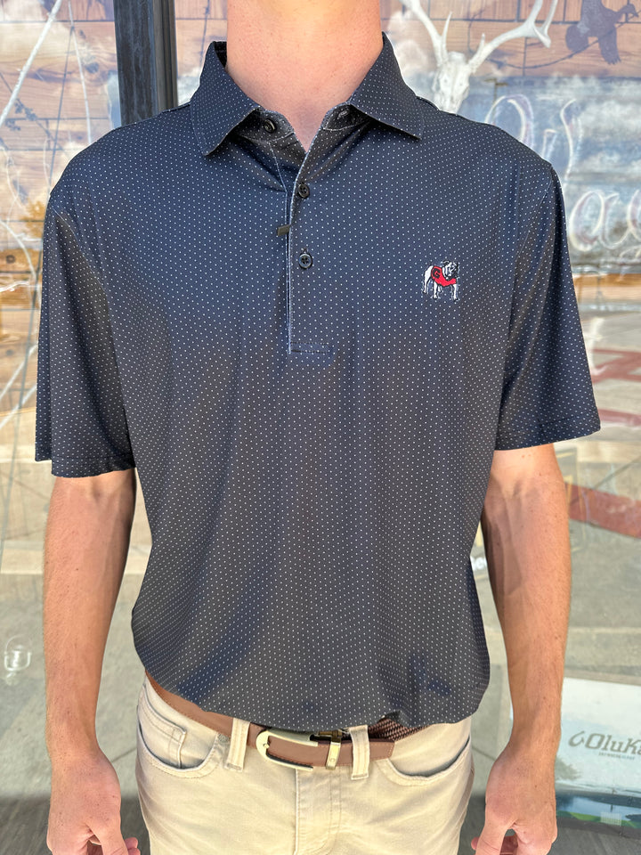 Standing Dawg Polo - Black/Silver
