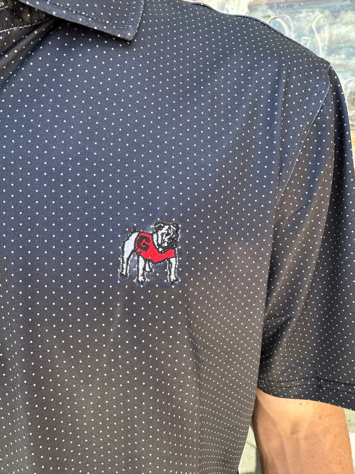 Standing Dawg Polo - Black/Silver